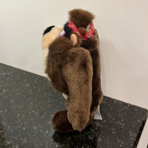 VINTAGE 1993 Biker Taz Tasmanian Devil Plush Toy 10" Bandana Warner Bros - Picture 3 of 8